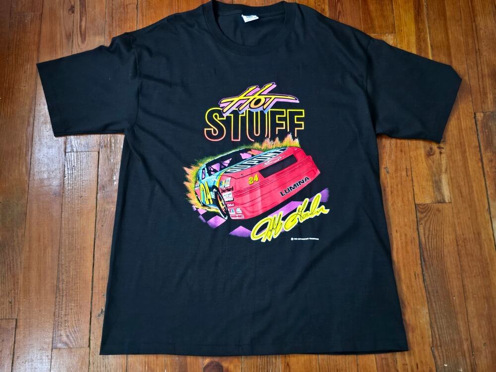 Vintage 1993 Jeff Gordon Hot Stuff Nascar T-shirt XL MINTY unworn Cal Cru
